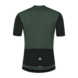 Rogelli Melange fietsshirt korte mouwen  - groen/zwart