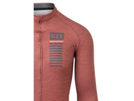 AGU Six6 merino fietsshirt lange mouwen - spice