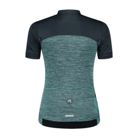 Rogelli Melange dames fietsshirt korte mouwen - blauw/turquoise