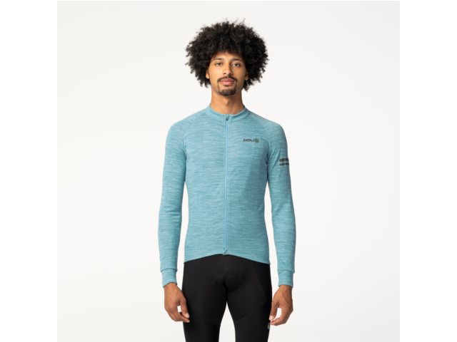 AGU Performance merino heren fietsshirt lange mouwen - liberty blue