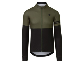 AGU Essential Duo fietsshirt lange mouwen - army green/zwart