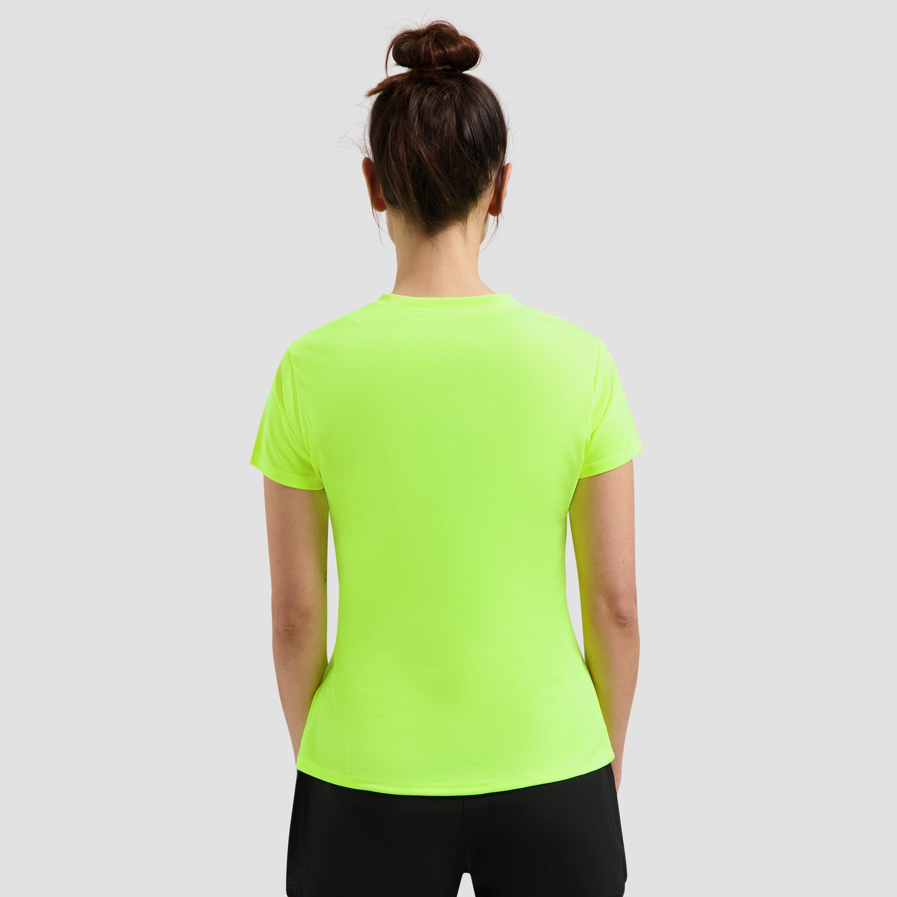 Rogelli Promo dames hardloopshirt korte mouw - fluor