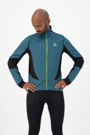 Rogelli Brave heren winter fietsjack - blauw/lime/zwart