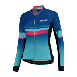 Rogelli Impress dames fietsshirt lange mouwen – blauw/roze