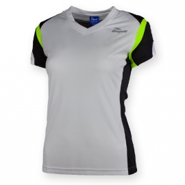 Rogelli Eabel hardloopshirt korte mouw dames - wit/zwart/fluor