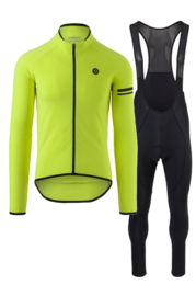 AGU Essential Thermo winter fietskledingset - zwart/fluor