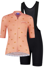 Rogelli Fruity/Ultracing dames fietskledingset - coral/zwart