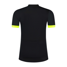 Rogelli Core kinder fietsshirt korte mouwen - zwart/fluor