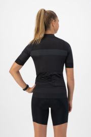 Rogelli Prime dames fietsshirt korte mouwen - zwart/grijs