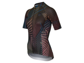 AGU Performance Nocturnal Lines dames fietsshirt korte mouwen - zwart