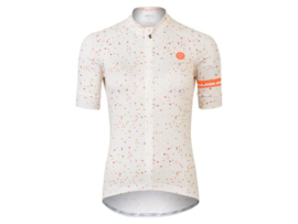 AGU Mini Flower dames fietsshirt korte mouwen - cream