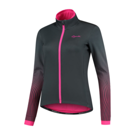 Rogelli Liona/Vivid dames winter fietsjack - grijs/roze/zwart