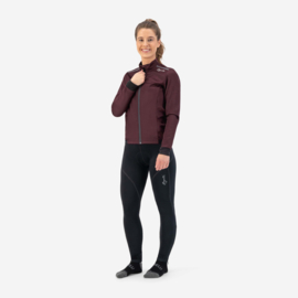 Rogelli Pesara/Liona dames winter fietskledingset - bordeaux/zwart