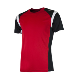 Rogelli Dutton hardloopshirt heren korte mouw - rood/zwart/wit