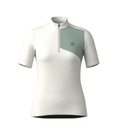 Löffler HZ Skys Block Mid dames fietsshirt korte mouwen - creme