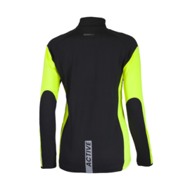 Rogelli Elka hardloopshirt dames lange mouwen- zwart/fluor