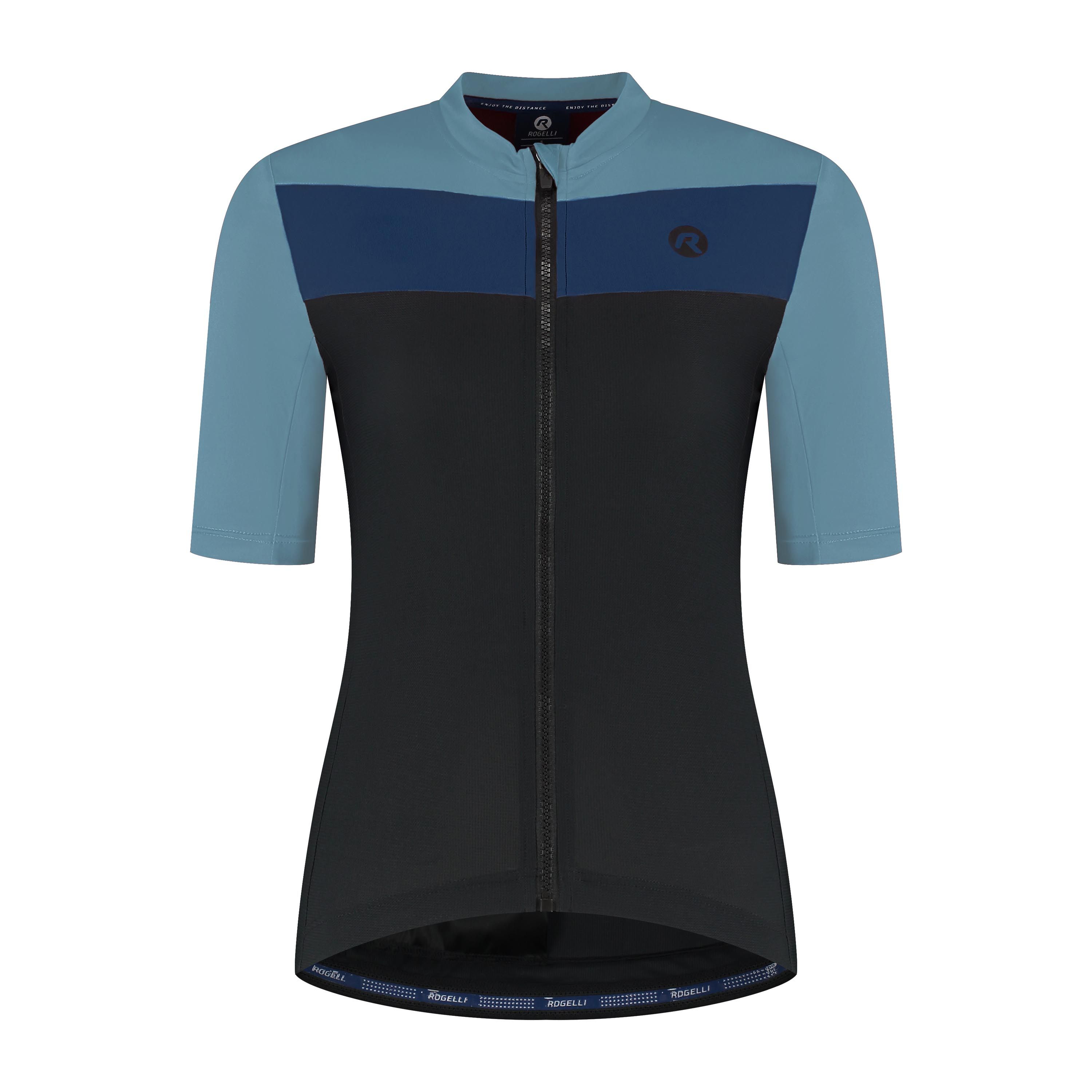 Rogelli Core Block dames zomer fietskledingset - blauw/zwart