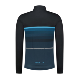 Rogelli Hero II heren fietsshirt lange mouwen - zwart/blauw