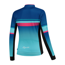 Rogelli Impress dames fietsshirt lange mouwen – blauw/roze