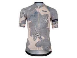 AGU Essential Striped Flower dames fietsshirt korte mouwen - peanut cream