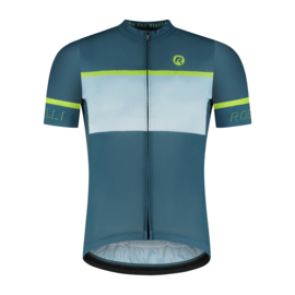Rogelli Hero II heren fietsshirt korte mouwen - blauw/lime