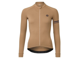 AGU Solid dames fietsshirt lange mouwen - leather