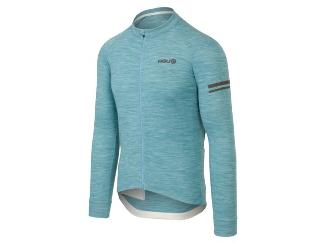 AGU Performance merino heren fietsshirt lange mouwen - liberty blue