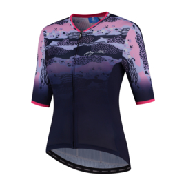 Rogelli Animal dames fietsshirt korte mouwen - blauw/roze (eco)