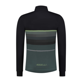 Rogelli Hero II heren fietsshirt lange mouwen - zwart/groen