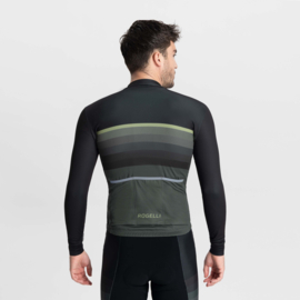 Rogelli Hero II heren fietsshirt lange mouwen - zwart/groen