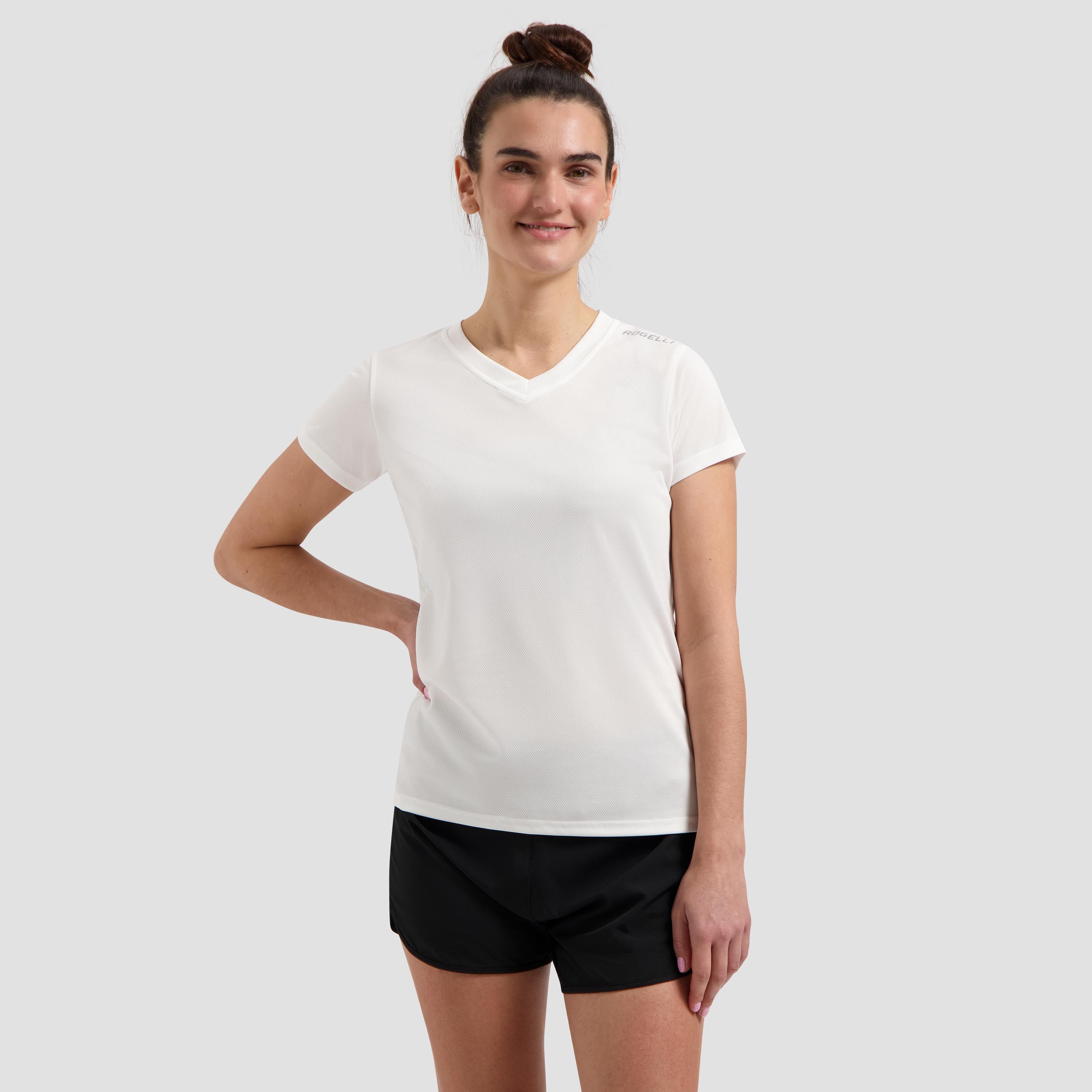 Rogelli Promo dames hardloopshirt korte mouwen - wit