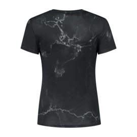 Rogelli Marble hardloopshirt dames korte mouw - zwart