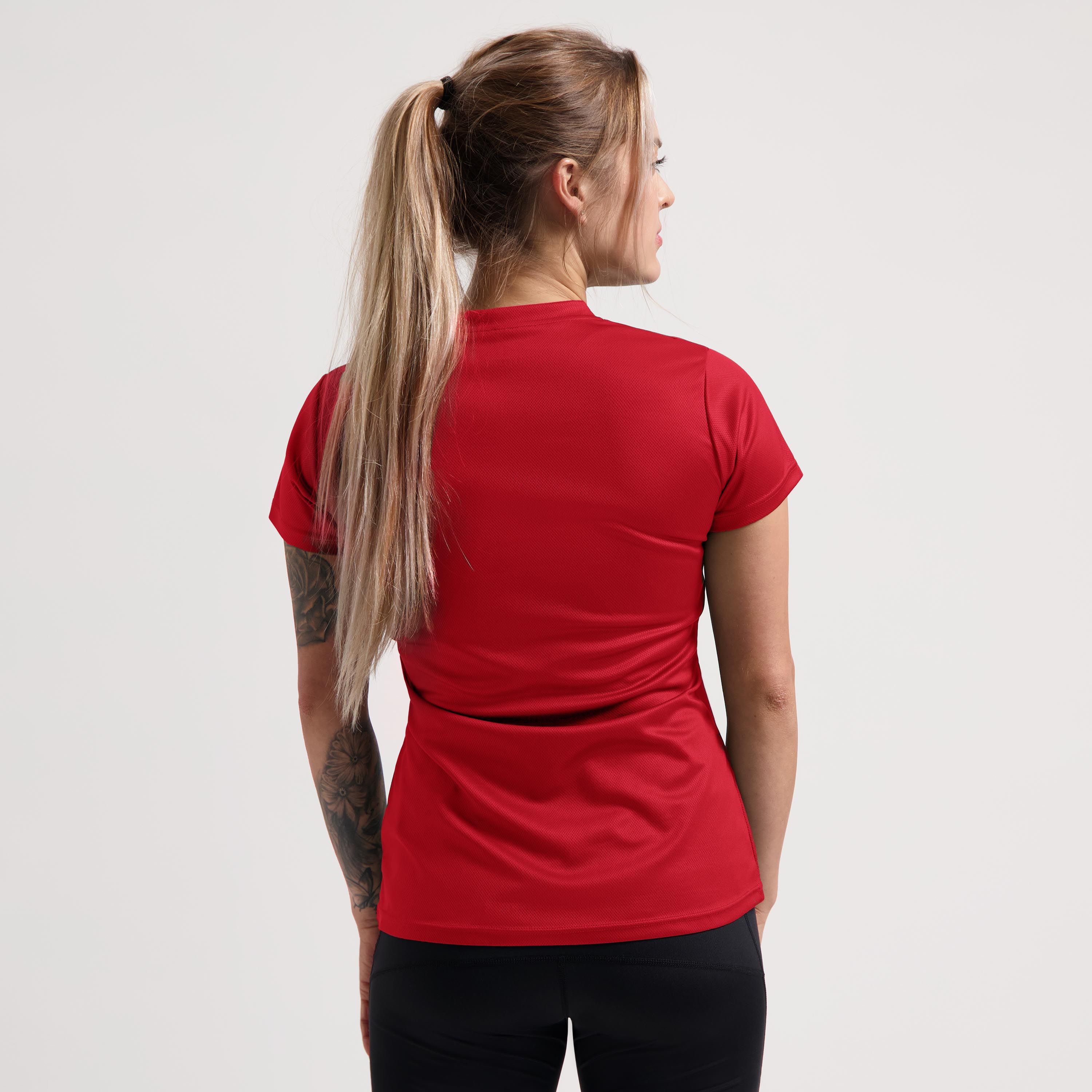 Rogelli Promo dames hardloopshirt korte mouwen - rood