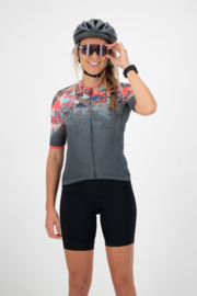 Rogelli Animal dames fietsshirt korte mouwen – blauw/coral (eco)