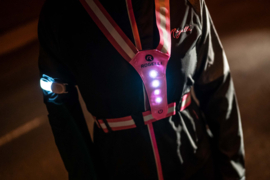 Rogelli hardloop veiligheidsvest met LED-verlichting - roze