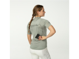 AGU SIX6 Merino dames fietsshirt korte mouwen - Highland green