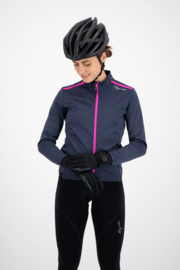 Rogelli Pesara dames winter fietsjack - blauw/roze