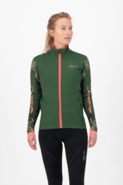 Rogelli Vivid dames winter fietsjack - groen/coral