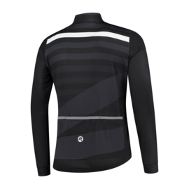 Rogelli Stripe heren fietsshirt lange mouwen - zwart/wit