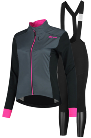 Rogelli Halo/Contenta dames winter fietsjack - roze/grijs/zwart