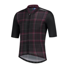 Rogelli Style fietsshirt korte mouwen - zwart/bordeaux (eco)