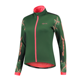 Rogelli Vivid dames winter fietsjack - groen/coral