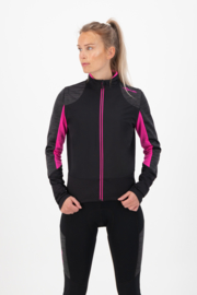 Rogelli Glory dames winter fietsjack - zwart/grijs/roze