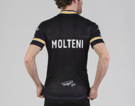 Rogelli Molteni retro fietsshirt korte mouwen - zwart