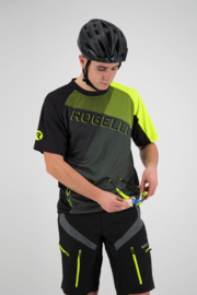 Rogelli Adventure 2.0 MTB fietsshirt korte mouwen - zwart/grijs/fluor