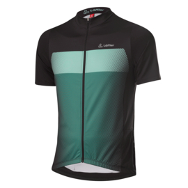 Löffler FZ Grady Mid fietsshirt korte mouwen - zwart/groen