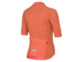 AGU Performance Merino dames fietsshirt korte mouwen - sunset orange