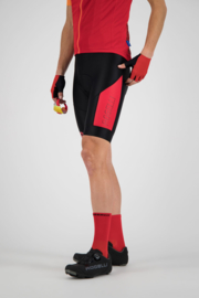 Rogelli Tyro heren bibshort - zwart/rood