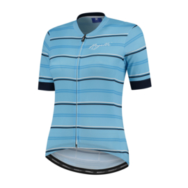 Rogelli Stripe dames fietsshirt korte mouwen - blauw