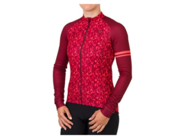 AGU Essential Melange dames fietsshirt lange mouwen - neon coral